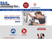 Tablet Screenshot of bbplumbinginc.com